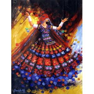 Bandah Ali, 24 x 18 Inch, Acrylic on Canvas, Figurative-Painting, AC-BNA-090
